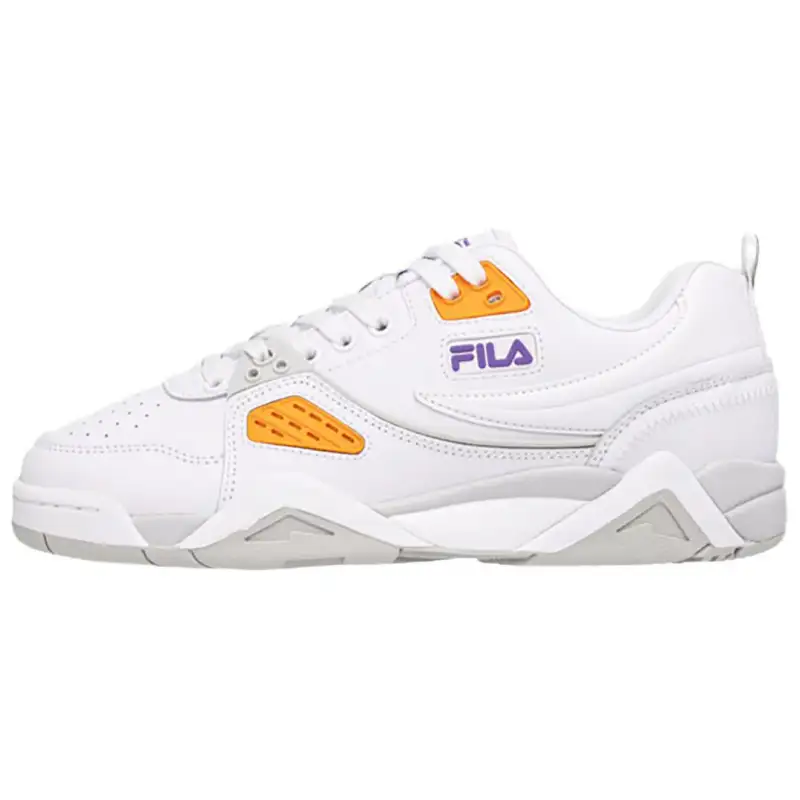 FILA Casim Comfortable Cushioning, Wear Resistant Low top Casual Shoes Women's White Orange