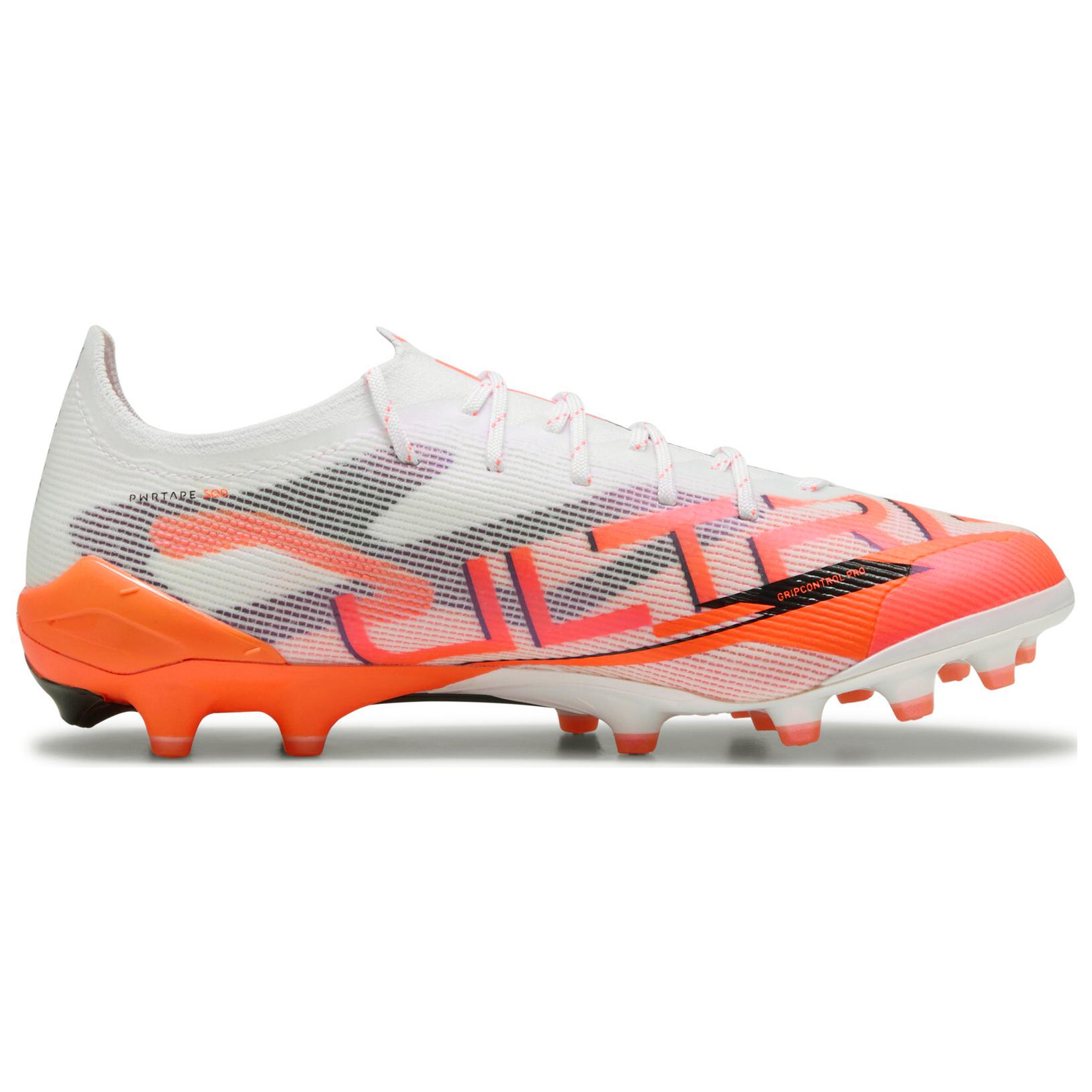 PUMA ULTRA 5 ULTIMATE AG Artificial Ground Abrasion Resistant Soccer Shoes Unisex White Black Red
