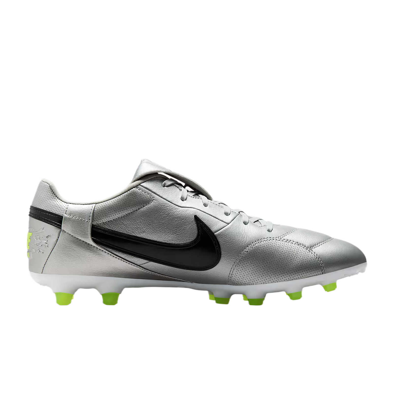 Nike Premier 3 Abrasion Resistant Soccer Shoes Unisex Metallic Silver