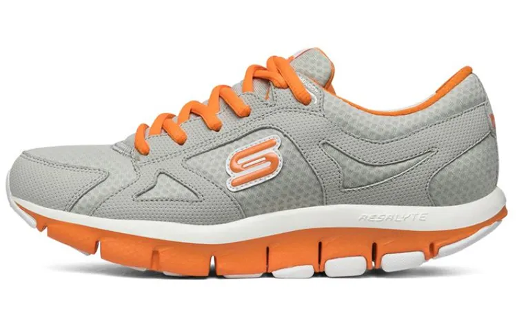 Skechers Liv Running Shoes Gray/Orange/White Women's