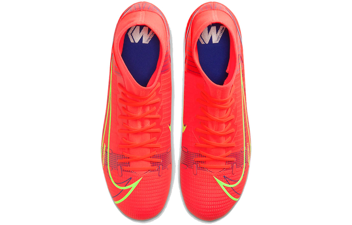 Мужские бутсы Nike Mercurial Superfly 8 (красно-зеленые) — фото 4