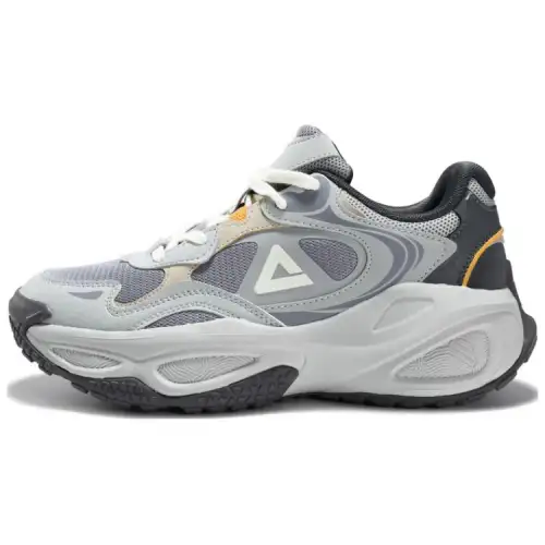 PEAK Taichi Puffy Shoes Fabric Abrasion Resistant Low top Casual Shoes Unisex Gray