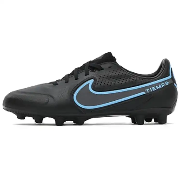 Nike Tiempo Legend 9 HG Hard Ground Natural Grass Slip Resistant Abrasion Resistant Soccer Shoes Men's Black
