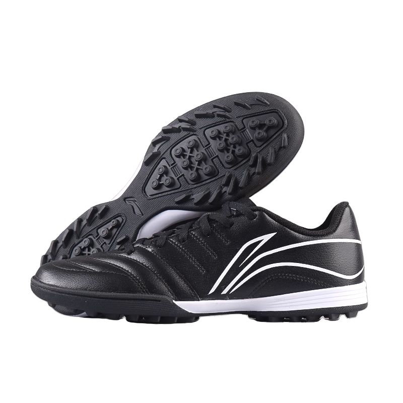 Li Ning TF Turf Artificial Turf Cushioning Slip Resistant Coverage Soccer Shoes Men’s Black White