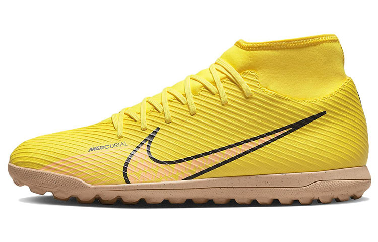 Nike Mercurial Superfly 9 Mercurial 15 Club TF Lawn Football Boots Yellow Pink
