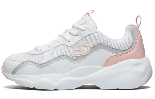 Skechers D'LITES AIRY Comfortable Low top Casual Shoes Women's White Gray Pink