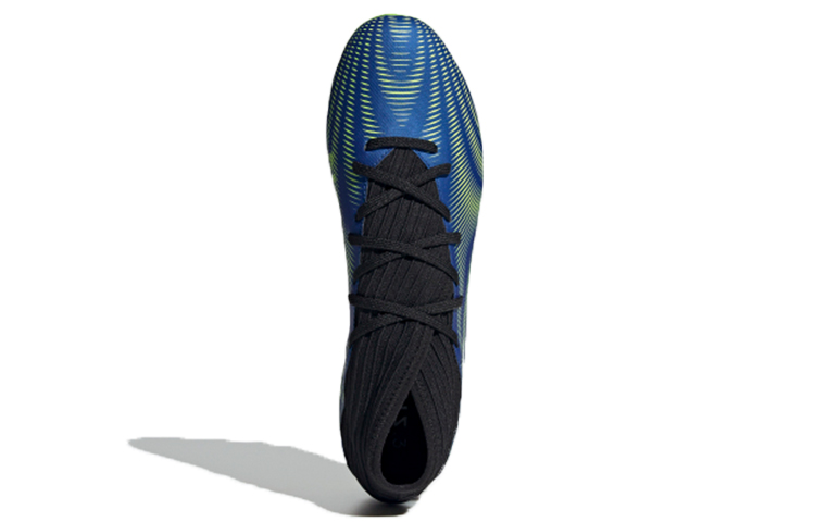 Мужские бутсы adidas Nemeziz 3.3 MG (черно-салатовые) — Чёрный / синий / зелёный — фото 5