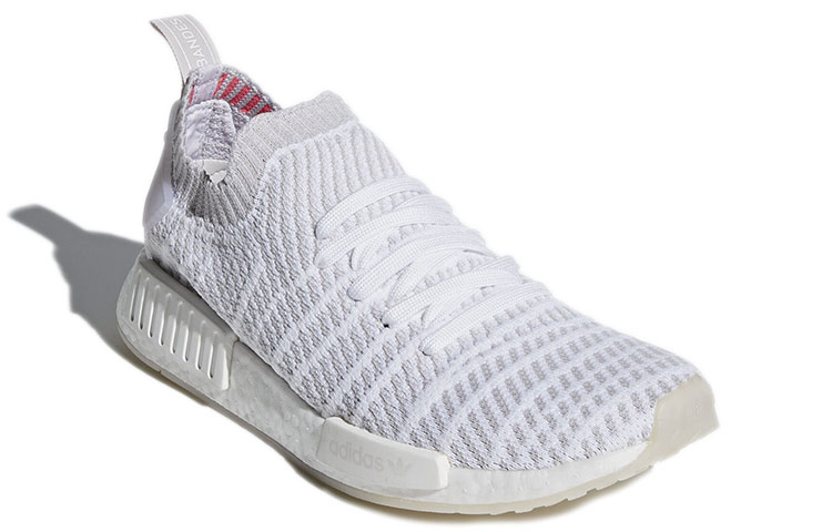 Кроссовки adidas Originals NMD_R1 STLT (бело-серо-розовый) — Белый / серый / розовый — фото 3