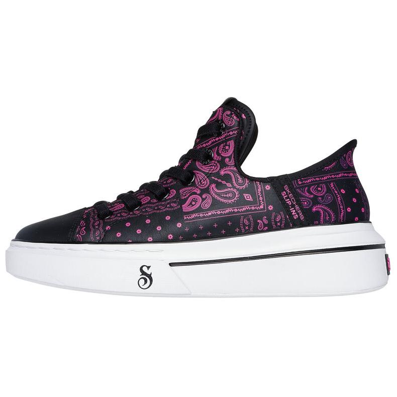 Snoop Dogg x Skechers Slip Ins Low top Casual Shoes Women's Black Purple