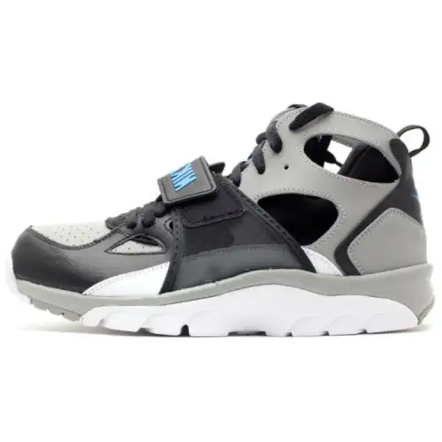 Nike Air Trainer Huarache Slip Resistant Abrasion Resistant Mid top Casual Shoes Men's Black Gray