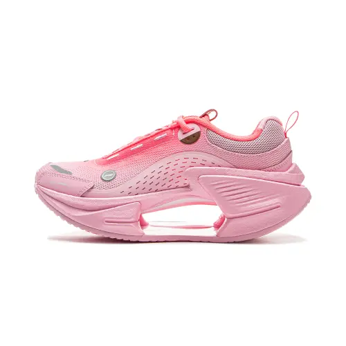 Li Ning Shadow CRC Slip Resistant Rebound Slip Resistant Rebound Low top Casual Shoes Women's Pink