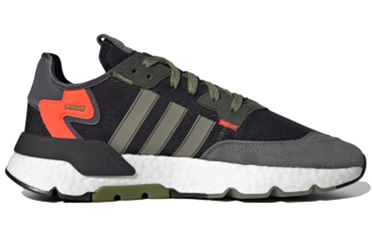Кроссовки adidas originals Nite Jogger (черный / зеленый / серый) — Чёрный / зелёный / серый — фото 2