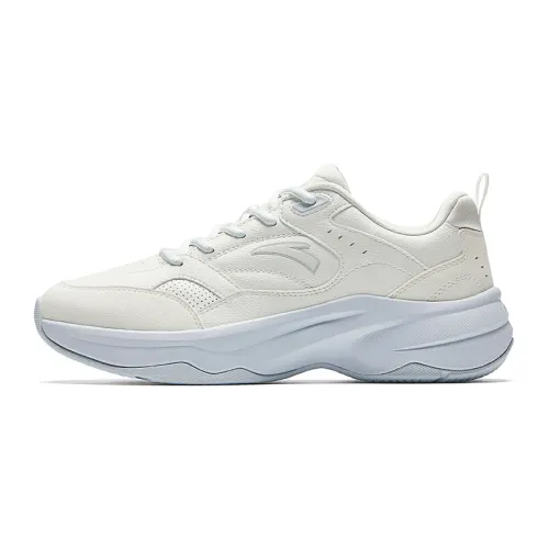 Anta ACE 2 Cushioning Height Increasing Abrasion Resistant Slip Resistant Low top Casual Shoes Women's Light Blue White
