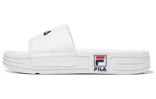 FILA Rubber Sole Slide Slippers Unisex White
