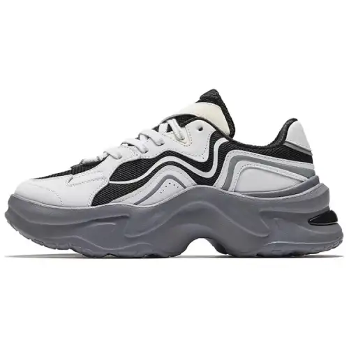 Anta Abrasion Resistant, Lightweight Coverage Low top Casual Shoes Women's Gray Black