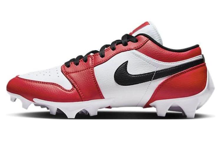 Мужские бутсы Jordan Air Jordan 1 Low TD Chicago (бело-красные)