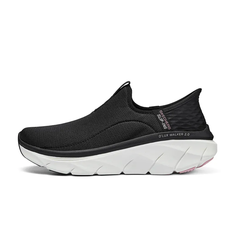 Skechers Hands Free Slip Ins Fabric Cushioning Rebound Low top Casual Shoes Women's Black Pink