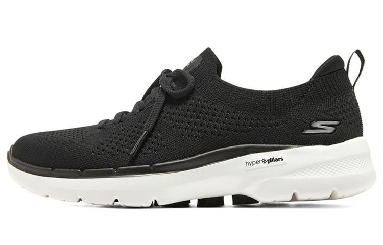 Skechers Skechers Go Walk 6 fabric retro easy to wear low-top lifestyle shoes women's black