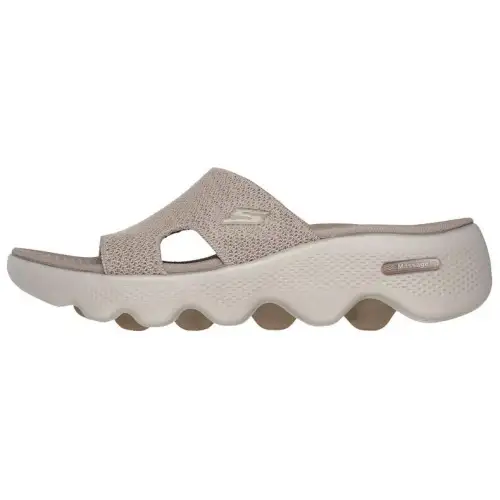 Skechers Go Walk Massage Fit Slide Slippers Women's Taupe