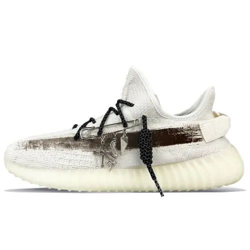 Adidas Originals Yeezy Boost 350 V2 Cushioning Slip Resistant Low top Casual Shoes Unisex White Brown
