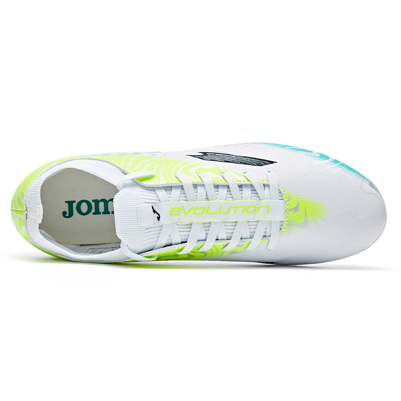 Joma Evolution MG Multi Ground Artificial Turf Soccer Shoes Men’s White Yellow