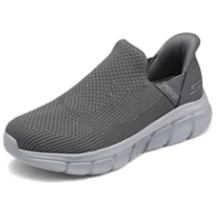 Skechers BOBS B FLEX Hands Free Slip Ins Technology Cushioning, Breathable, Quick Dry Low top Casual Shoes Men’s Gray