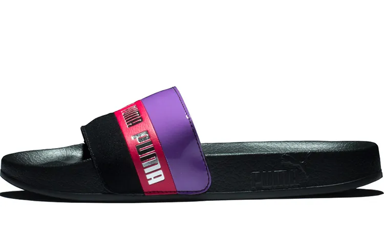 PUMA Damen Sandale Leadcat Remix Slide Black/Purple Women's