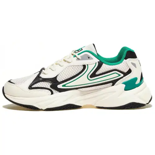 FILA Cushioning, Wear Resistant Low top Casual Shoes Unisex White Green