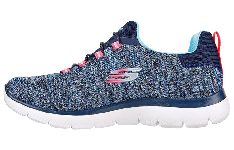 Skechers Summits Flyness Fabric Mid top Sports Casual Shoes Women's Blue White