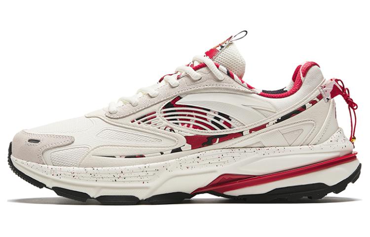 Anta Walker Slip Resistant Abrasion Resistant Low top Casual Shoes Men's White Red