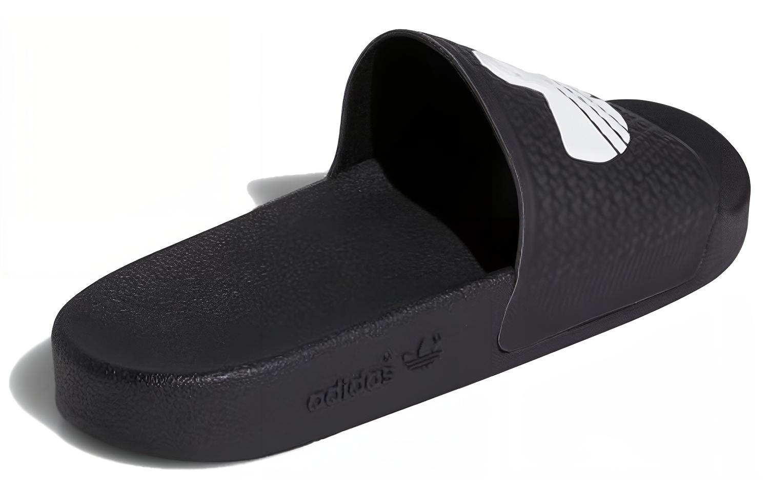 Шлепанцы adidas originals Shmoofoil Slides (черно-белые) — фото 4