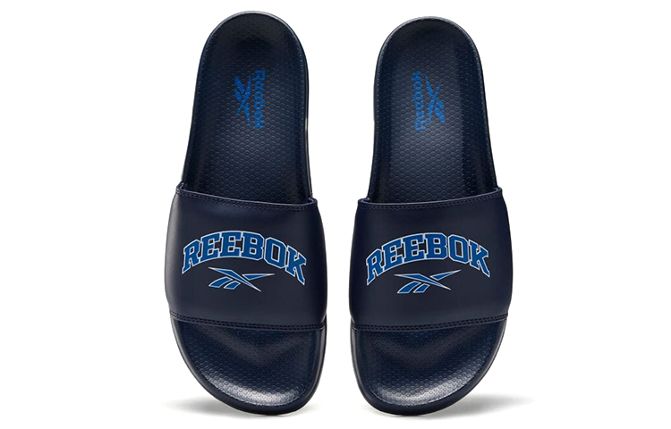 Шлепанцы Reebok classic slide (темно-синие) — фото 4