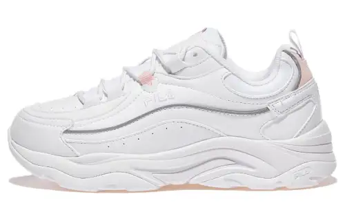 FILA Ray Comfortable Low top Casual Shoes Unisex White Pink Korean Style