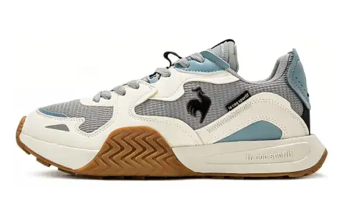Le Coq Sportif Casual Shoes Unisex Low Top Ecru Gray Blue Brown