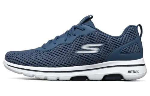 Skechers Go Walk 5 Comfortable Cushioning Abrasion Resistant Low top Sports Casual Shoes Men's Marine Blue