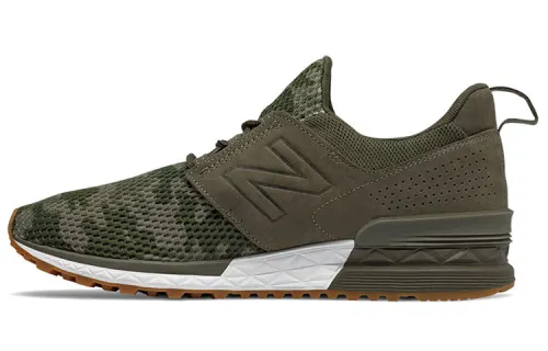 New Balance 574 Green Camo White