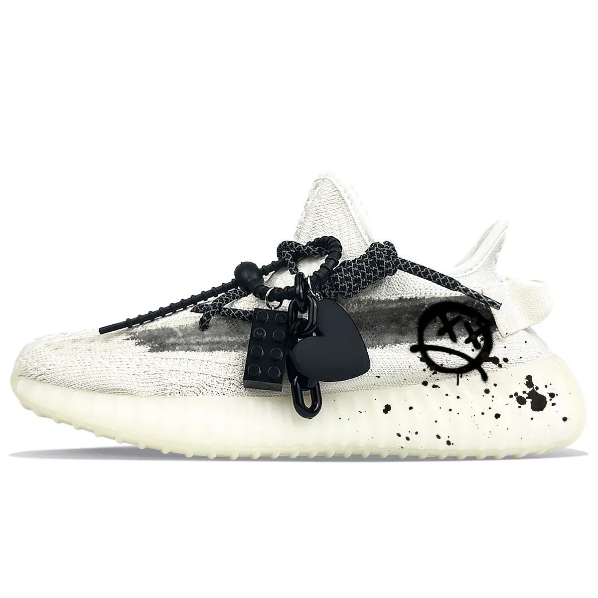 Adidas Originals Yeezy Boost 350 V2 Low top Casual Shoes Unisex Black White