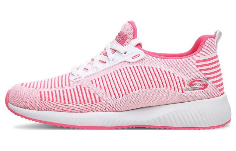 Skechers BOBS SQUAD Mesh Comfortable Low top Casual Shoes Women's Peach Pink