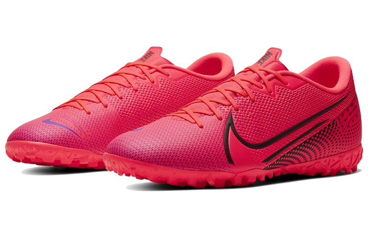 Футбольные шиповки Nike Mercurial Vapor 13 Academy TF (красный) — 激光深红色/黑色 — фото 3