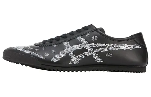Onitsuka Tiger MEXICO 66 Cushioning Slip Resistant Abrasion Resistant Low top Casual Shoes Unisex Leather Black