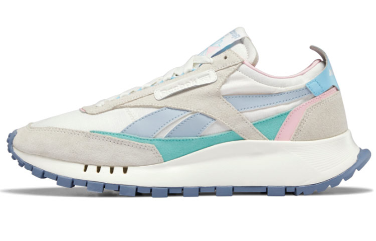 Кеды Reebok Classic Leather Legacy (серо-зелено-синие)