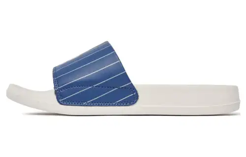 MLB Slipper Slip Resistant Abrasion Resistant Rubber Sole Slide Slippers Unisex White Blue