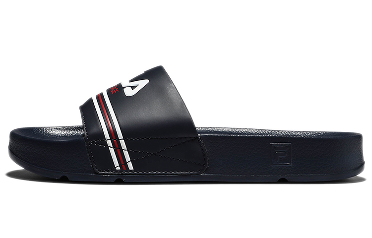 FILA Drifter Rubber Sole Slide Slippers Unisex Black Red