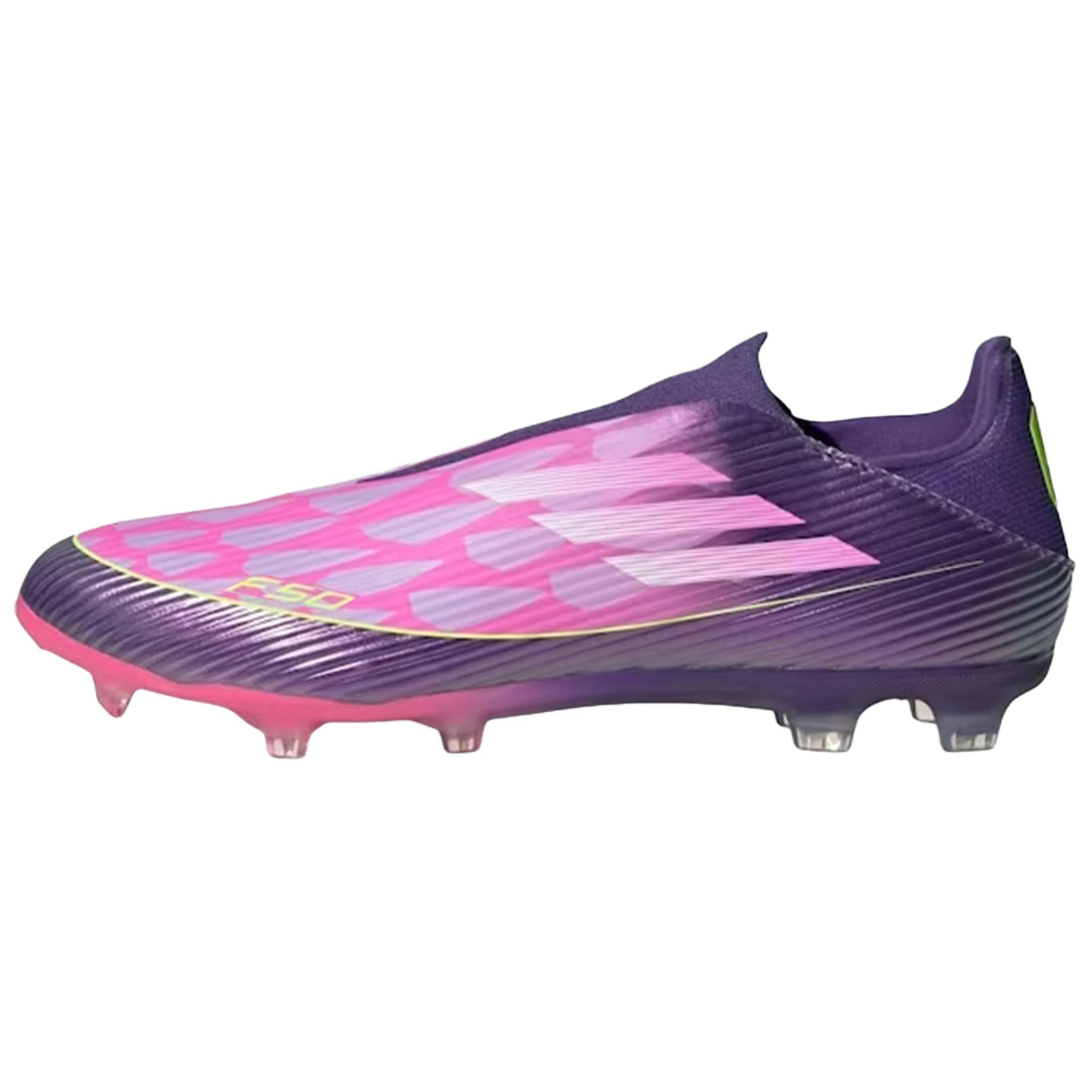 Adidas Lamine Yamal x Adidas F50 League Laceless FG/MG ‘Purple White Lucid Lemon’