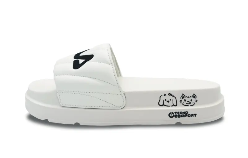 FILA Drifter Slip Resistant Slide Slippers Women's Black White