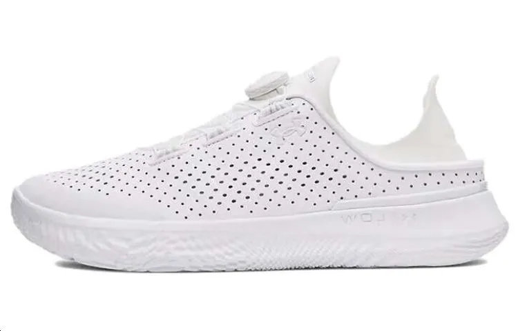 Under Armour SlipSpeed Cushioning Abrasion Resistant Cushioning, Wear Resistant Low top Casual Shoes Unisex White