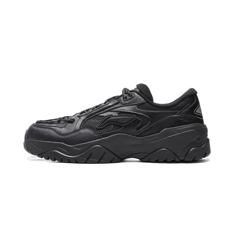 Li Ning Gravel Slip Resistant, Abrasion Resistant, Lightweight Low top Casual Shoes Men's Black