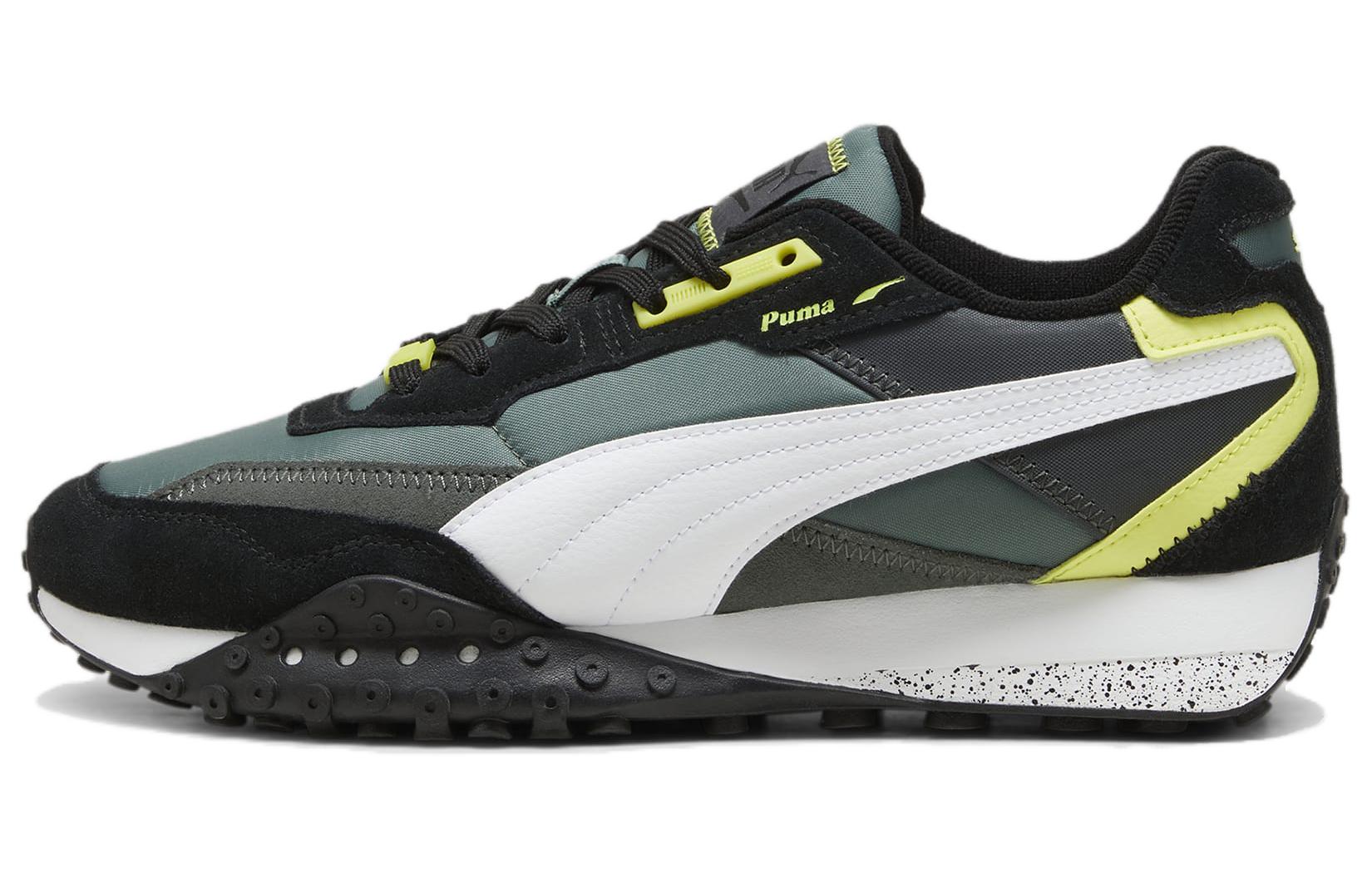 PUMA Blktop Rider Low top Casual Shoes Men's White Black Yellow