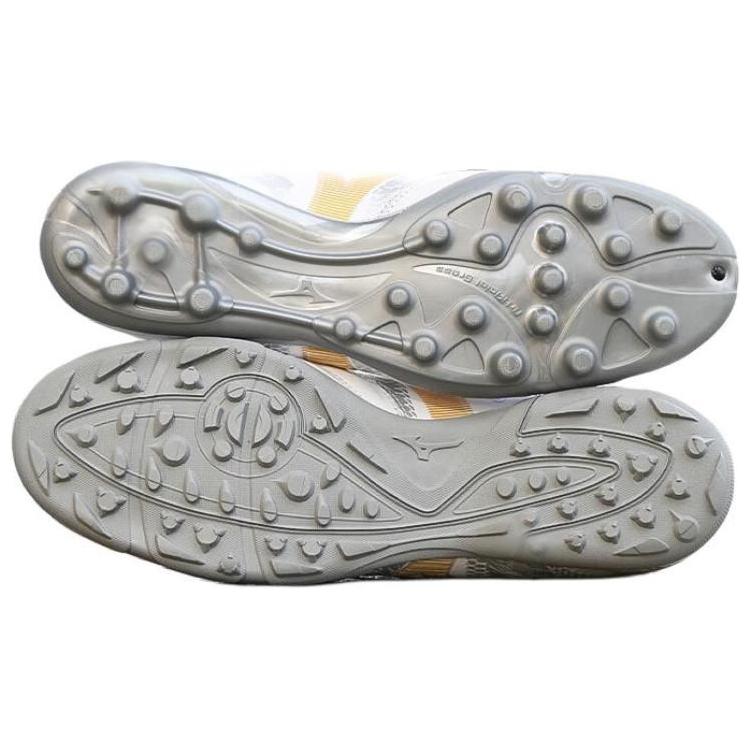 Mizuno Morelia Neo AG Artificial Ground Cushioning Abrasion Resistant Breathable Coverage Soccer Shoes Men’s White Gold