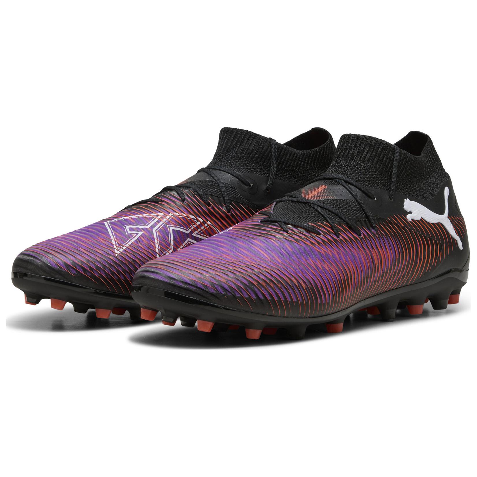PUMA FUTURE 8 PRO MG Multi Ground Abrasion Resistant Soccer Shoes Unisex Black White Red